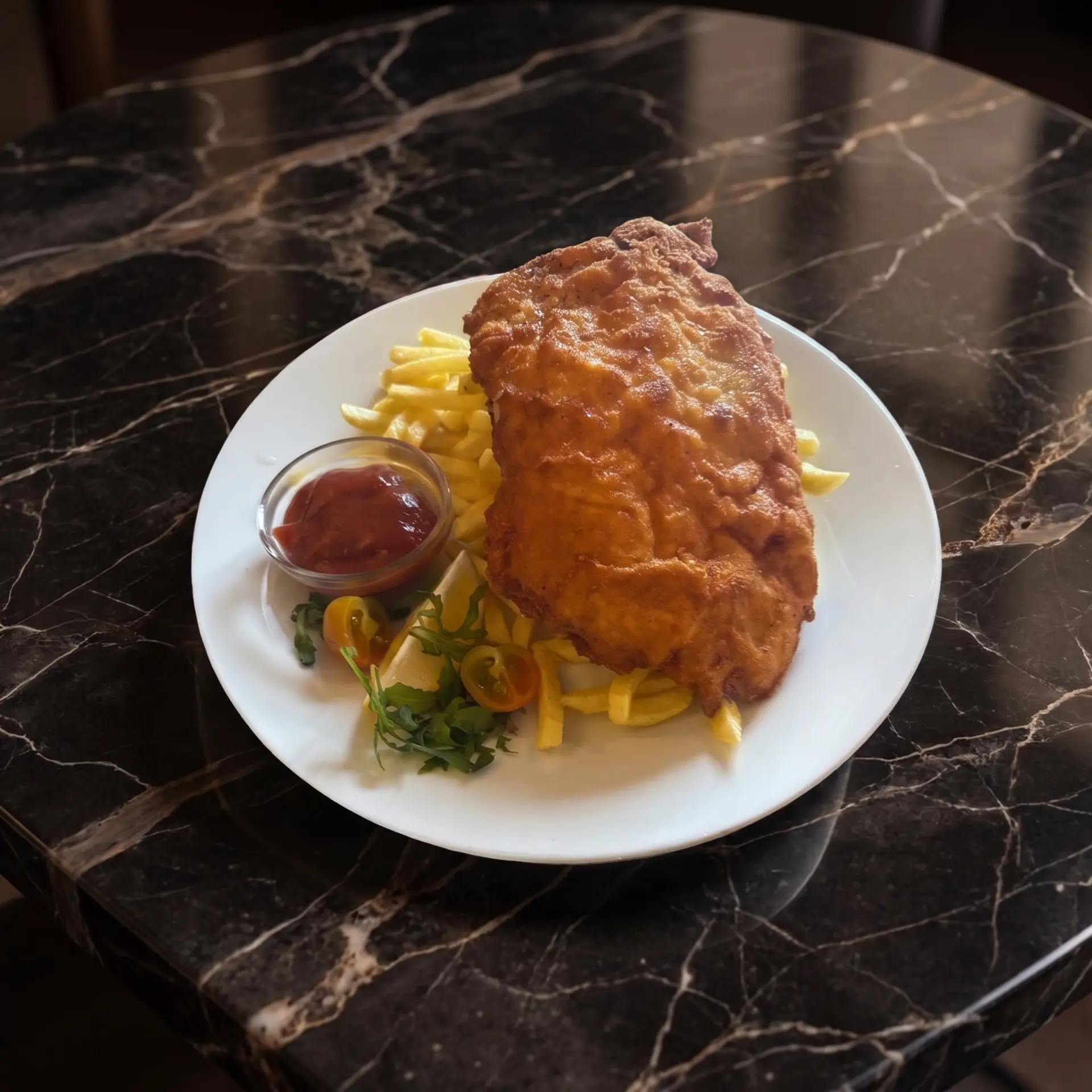 Wiener Schnitzel im Restaurant Traube St. Gallen